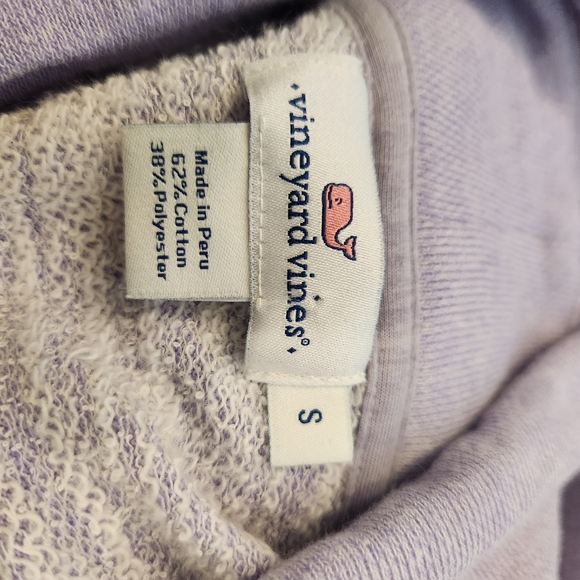 Vineyard Vines Sweatshirt Top Lavender Cowl Neck Whale Logo Size Small-G53 - Picture 3 of 7